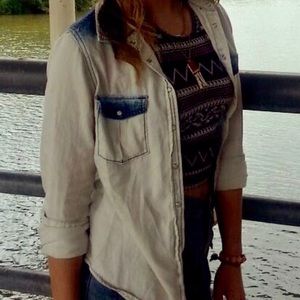 Jean button up